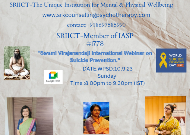Swami Virajanandaji International Webinar on Suicide Prevention