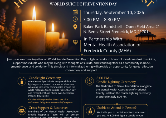 World Suicide Prevention Day – Candlelight Gathering