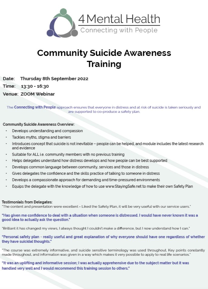 Community Suicide Awareness Training