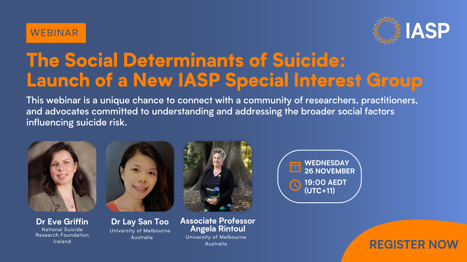Launch of a New IASP Special Interest Group Webinar Flyer 2025