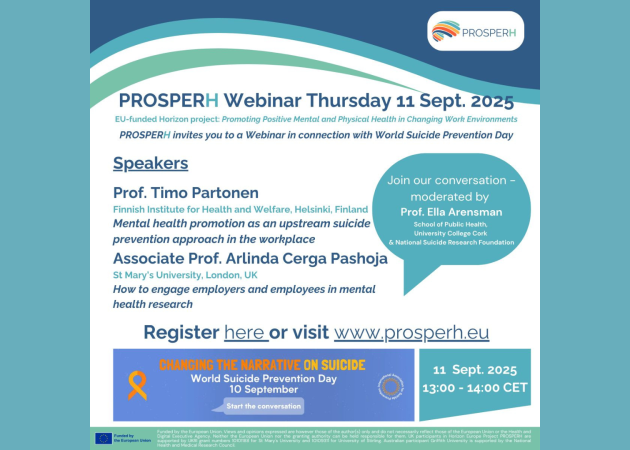 PROSPERH Webinar – In connection with World Suicide Prevention Day 2025