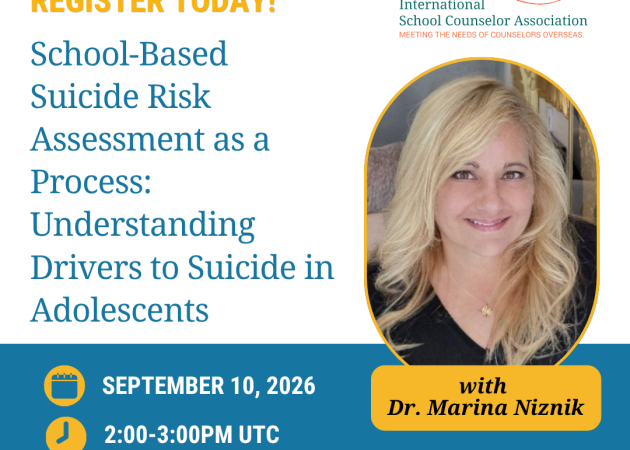 Sept 10th Webinar: School-based suicide risk assessment as a process: Understanding drivers to suicide in adolescents