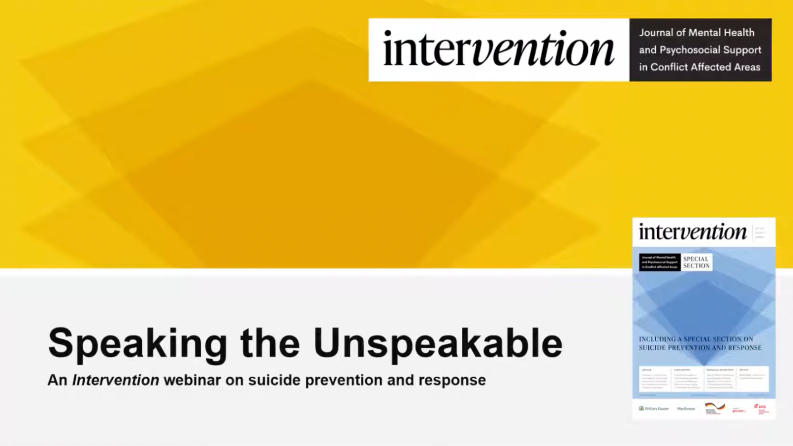 Flyer promoting the Speaking the Unspeakable Webinar