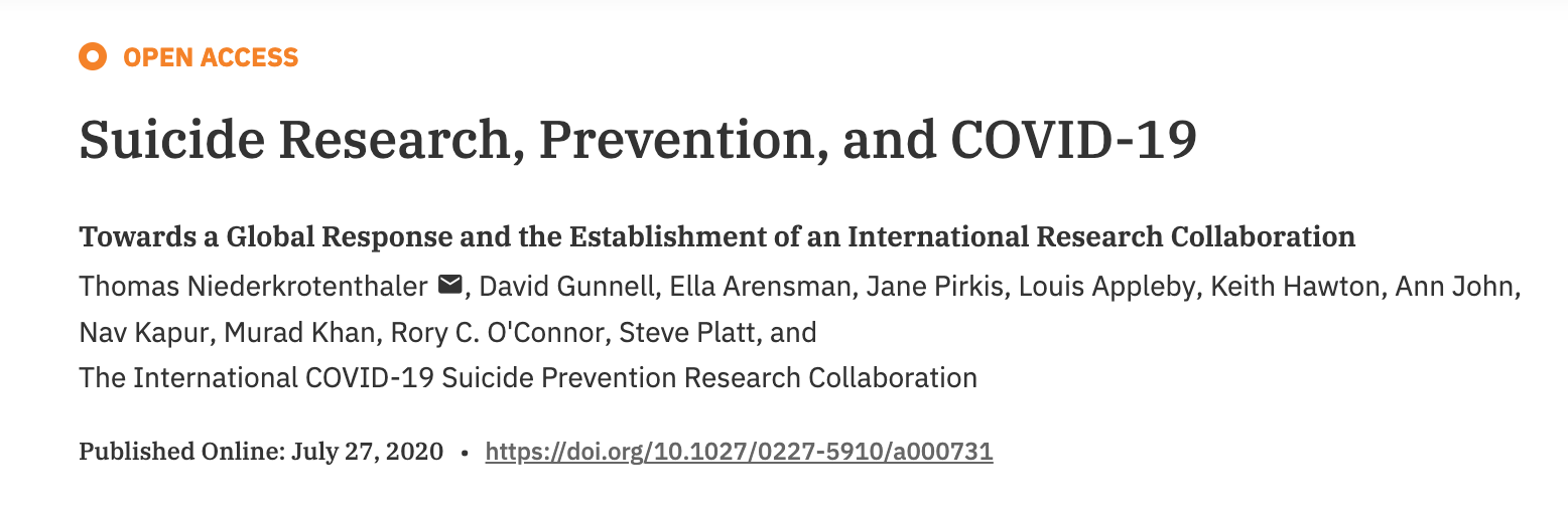 Towards a Global Response and the Establishment of an International Research Collaboration
