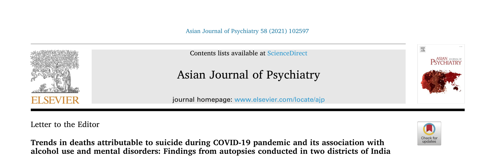 Trends in deaths attributable to suicide during COVID19 pandemic