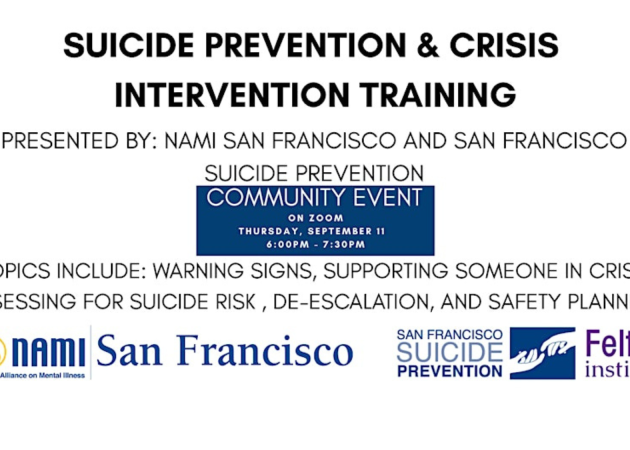 Community Event: Suicide Prevention & Crisis Intervention Training