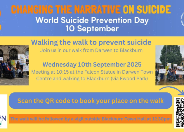 Darwen to Blackburn Walk for World Suicide Prevention Day 2025