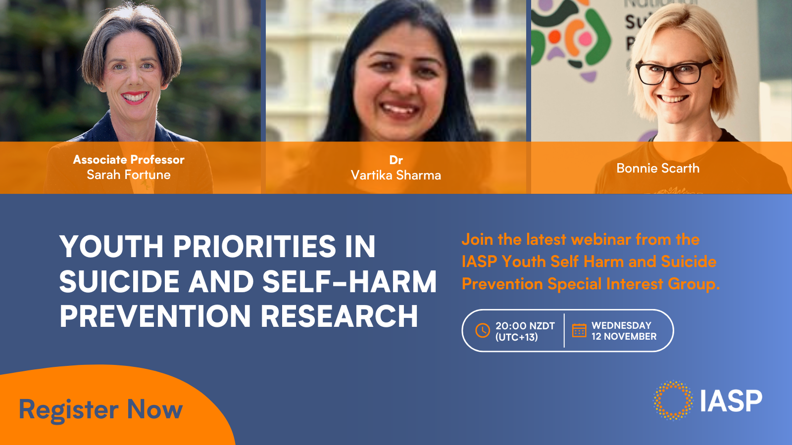 Youth Priorities in Suicide and Self-Harm Prevention Research Webinar Flyer November 2025